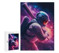 Puzzle Per Adulti300 PCS Baseball Batter Astronaut Puzzle Rompicapo Gioco Di Assemblaggio Di Modelli Unici Per Compleanni E Regali 300 PCS