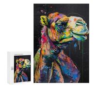 Puzzle Per Adulti300 PCS Camel Popart Painting Puzzle Rompicapo Gioco Di Assemblaggio Di Modelli Unici Per Compleanni E Regali 300 PCS