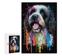 Puzzle Per Adulti300 PCS Colorful Abstract Dog Art Print-72 Puzzle Per Adolescenti Per Divertimento in Famiglia Difficile E Stimolante Ottimo Regalo Per I Giocatori 300 PCS