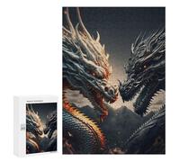 Puzzle Per Adulti300 PCS Dragon Duel Mythical Clash Puzzle, Rompicapo, Gioco Di Analisi E Logica, Ideale Come Regalo Per Tutta La Famiglia 300 PCS