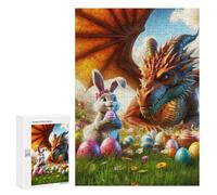 Puzzle Per Adulti300 PCS Dragons Easter Encounter Puzzle Rompicapo Gioco Di Assemblaggio Di Modelli Unici Per Compleanni E Regali 300 PCS