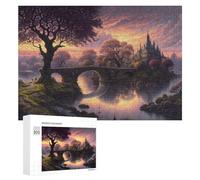 Puzzle Per Adulti300 PCS Enchanted Sunset Castle Puzzle Per Adolescenti Gioco Rompicapo Migliora La Memoria Aiuta Ad Allenare Il Cervello 300 PCS