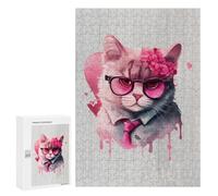 Puzzle Per Adulti300 PCS Gangster Style Cat Puzzle Per Adolescenti Gioco Rompicapo Migliora La Memoria Aiuta Ad Allenare Il Cervello 300 PCS