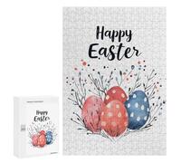 Puzzle Per Adulti300 PCS Happy Easter Eggs Holiday Puzzle Per Adulti Gioco Pratico Decorazione Perfetta Regali Di Natale E Compleanno 300 PCS