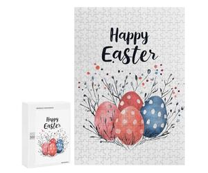 Puzzle Per Adulti300 PCS Happy Easter Eggs Holiday Puzzle Per Adulti Gioco Pratico Decorazione Perfetta Regali Di Natale E Compleanno 300 PCS