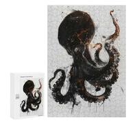 Puzzle Per Adulti300 PCS Octopus Watercolor Art Puzzle Rompicapo Gioco Di Assemblaggio Di Modelli Unici Per Compleanni E Regali 300 PCS