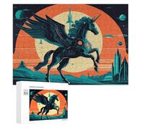 Puzzle Per Adulti300 PCS Steampunk Unicorn in Space Puzzle, Rompicapo, Gioco Di Analisi E Logica, Ideale Come Regalo Per Tutta La Famiglia 300 PCS