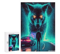 Puzzle Per Adulti300 PCS Wolf Encounter on The Road Puzzle, Rompicapo, Gioco Di Analisi E Logica, Ideale Come Regalo Per Tutta La Famiglia 300 PCS