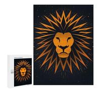 Puzzle Per Adulti500 PCS Abstract Lion Vector Portrait with Spiked Mane Puzzle Per Adulti Gioco Pratico Decorazione Perfetta Regali Di Natale E Compleanno 500 PCS