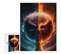 Puzzle Per Adulti500 PCS Apocalypse Fire Vs. Ice Puzzle Per Adulti Regalo Di Compleanno Difficile E Stimolante Regali Di Compleanno E Unici 500 PCS