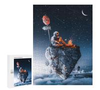 Puzzle Per Adulti500 PCS Astronaut Roasting Marshmallows on A Floating Rock Puzzle Per Adulti Giochi Per Famiglie Sfida Difficile Attività Divertenti A Casa 500 PCS