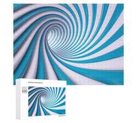 Puzzle Per Adulti500 PCS Blue And White Swirl Tunnel Puzzle Per Adolescenti Gioco Rompicapo Migliora La Memoria Aiuta Ad Allenare Il Cervello 500 PCS