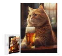 Puzzle Per Adulti500 PCS Cat Beer Pub Bar Puzzle Per Adolescenti Gioco Rompicapo Migliora La Memoria Aiuta Ad Allenare Il Cervello 500 PCS