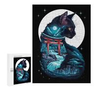 Puzzle Per Adulti500 PCS Cat Silhouette Torii Gate Puzzle Per Adolescenti Gioco Rompicapo Migliora La Memoria Aiuta Ad Allenare Il Cervello 500 PCS