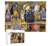 Puzzle Per Adulti500 PCS Cats on Mailboxes Jigsaw Puzzle Puzzle Per Adolescenti Gioco Rompicapo Migliora La Memoria Aiuta Ad Allenare Il Cervello 500 PCS