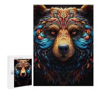 Puzzle Per Adulti500 PCS Colorful Bear Mandala Art Print Puzzle Per Adolescenti Per Divertimento in Famiglia Sfida Educativa Regali Unici Per Compleanni 500 PCS