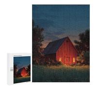 Puzzle Per Adulti500 PCS Cozy Barn Under Starry Sky Puzzle Per Adolescenti Per Divertimento in Famiglia Difficile E Stimolante Ottimo Regalo Per I Giocatori 500 PCS