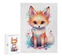 Puzzle Per Adulti500 PCS Cute Baby Fox Watercolor Puzzle Per Adolescenti Gioco Rompicapo Migliora La Memoria Aiuta Ad Allenare Il Cervello 500 PCS