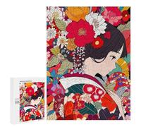 Puzzle Per Adulti500 PCS Cute Japanese Kimono Girl Puzzle Rompicapo Gioco Di Assemblaggio Di Modelli Unici Per Compleanni E Regali 500 PCS