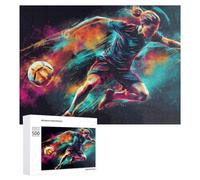Puzzle Per Adulti500 PCS Dynamic Soccer Player in Action -1 Puzzle Per Adolescenti Gioco Rompicapo Migliora La Memoria Aiuta Ad Allenare Il Cervello 500 PCS