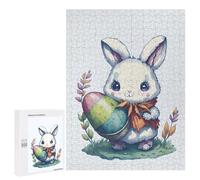 Puzzle Per Adulti500 PCS Easter Rabbit Cute Puzzle Per Adolescenti Per Divertimento in Famiglia Difficile E Stimolante Ottimo Regalo Per I Giocatori 500 PCS
