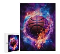 Puzzle Per Adulti500 PCS Flame Engulfed Basketball Puzzle, Rompicapo, Gioco Di Analisi E Logica, Ideale Come Regalo Per Tutta La Famiglia 500 PCS