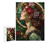 Puzzle Per Adulti500 PCS Floral Stained Glass Puzzle Per Adolescenti Gioco Rompicapo Migliora La Memoria Aiuta Ad Allenare Il Cervello 500 PCS