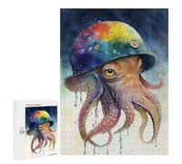 Puzzle Per Adulti500 PCS Octopus in Watercolor Puzzle Rompicapo Gioco Di Assemblaggio Di Modelli Unici Per Compleanni E Regali 500 PCS