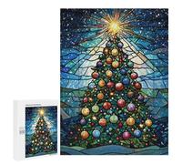 Puzzle Per Adulti500 PCS Stained Glass Christmas Tree Puzzle Fai Da Te Per Adulti, Giocattolo Di Precisione, Ideale Come Regalo Per Tutta La Famiglia 500 PCS