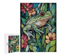 Puzzle Per Adulti500 PCS Stained Glass Frog Puzzle Rompicapo Gioco Di Assemblaggio Di Modelli Unici Per Compleanni E Regali 500 PCS