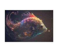 Puzzle Per Adulti75x50cm/1000pcs Colorful Cosmic Fish Artwork Puzzle Per Adolescenti Per Divertimento in Famiglia Difficile E Stimolante Ottimo Regalo Per I Giocatori 75x50cm/1000pcs