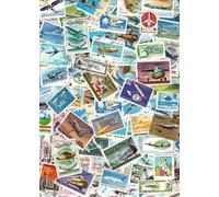 Puzzle per aerei e aviazione per adulti, 1000 pezzi, francobolli usati da tutto il mondo, puzzle impossibili da 1000 pezzi, decorazione della parete, 50 x 70 cm