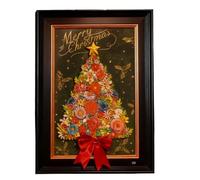 Puzzle per albero di Natale - 135 pezzi compito di pensiero in legno con decorazioni floreali sicure, attività creativa ed educativa per tutti | Per famiglia, bambini, amici, casa, pareti, vacanze, We