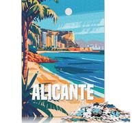 Puzzle per Alicante, Spagna, 500 pezzi, puzzle per adulti, puzzle in legno per adulti e antistress, 500 pezzi (52x38 cm)