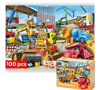 Puzzle per Bambini 4 5 Anni - Puzzle da 100 Pezzi Bambino 6 7 Anni | Puzzle Animali per Bambini Giocattolo per Imparare le Auto per Ragazze e Ragazzi - Giochi Regalo Bambini da 3 a 8