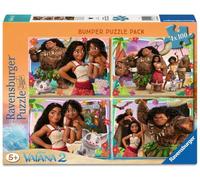 Puzzle per Bambini, 4 x 100 Pezzi, Disney Vaiana 2, Avventura in Oceania