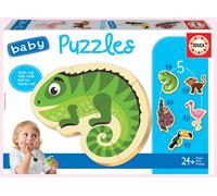 Puzzle per bambini animali tropicali 5in1 (3-5 pezzi) EDUCA