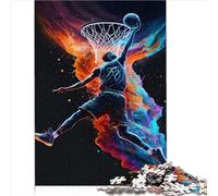 Puzzle per bambini Basket Sport Puzzle colorato 1000 pezzi per adulti Puzzle in legno per adulti e bambini dai 12 anni in su Gioco di sfida unico 1000 pezzi (50x75 cm)
