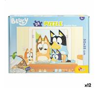 Puzzle per Bambini Bluey Double-face 24 Pezzi 50 x 35 cm [12 Unità]