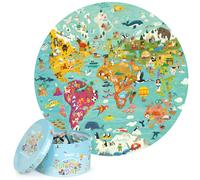 Puzzle Per Bambini boppi Atlante Mappa Del Mondo 150 Pezzi Carta 100% Riciclata