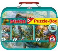 Puzzle per bambini Dinosauri 4v1 in valigetta di latta