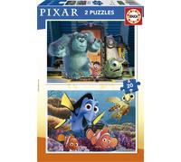 Educa - Puzzle Disney Pixar | Set di 2 enigmi per bambini con 20 pezzi. Misura approssimativa una volta montata: 28 x 20 cm. Composto da grandi pezzi perfettamente finiti. Da 4 5 6 anni (19673)