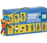 Puzzle per bambini Djeco vestire 10 pezzi