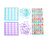 Puzzle per bambini Giocattoli Desktop Educativo Scheda da gioco Logica Ragionamento Gioco intellettuale Gioco da tavolo per famiglie per bambini e genitori Plastica 2 corpi (Viola e verde)