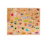 Puzzle per bambini - Giocattoli di pensiero per il tavolo | Puzzle in legno con numeri per bambini, per ragazzi e ragazzi 3 anni in su, per casa, viaggi, scuola, asilo, compleanno, bianco