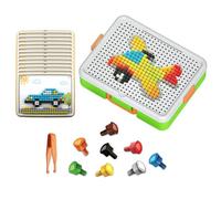 Puzzle per Bambini Giocattoli Educativi 3D Interattivi con Pioli per la | da Tavolo di Puzzle da 480 Pezzi per Bambini e Bambine, Casa, Scuola Materna, Aula, Scuola e Compleanno