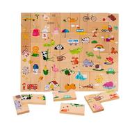 Puzzle per bambini, giocattolo educativo e strumenti educativi per la prima infanzia, in legno, per bambini e ragazzi 3 anni in su, per casa, viaggi, scuola, asilo, nascita