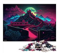 Puzzle per bambini Paesaggi Giapponesi Neon Puzzle da 1000 pezzi Gioco in cartone per adulti e bambini dai 12 anni in su Puzzle per adulti e bambini （26x38 cm）