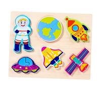 Puzzle per Bambini Piccoli, Puzzle in Legno per Bambine E Bambini di 1, 2 E 3 Anni, Giocattoli Educativi Prescolastici, Regali per Lo Sviluppo delle C, Spazio