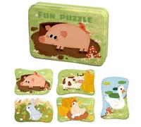 Puzzle per bambini, Puzzle in legno, Pollame progressivo per bambini, Giocattoli Montessori per la cognizione di colori e numeri, Giocattoli didattici per dai 3 anni in su per l'uso quotidian